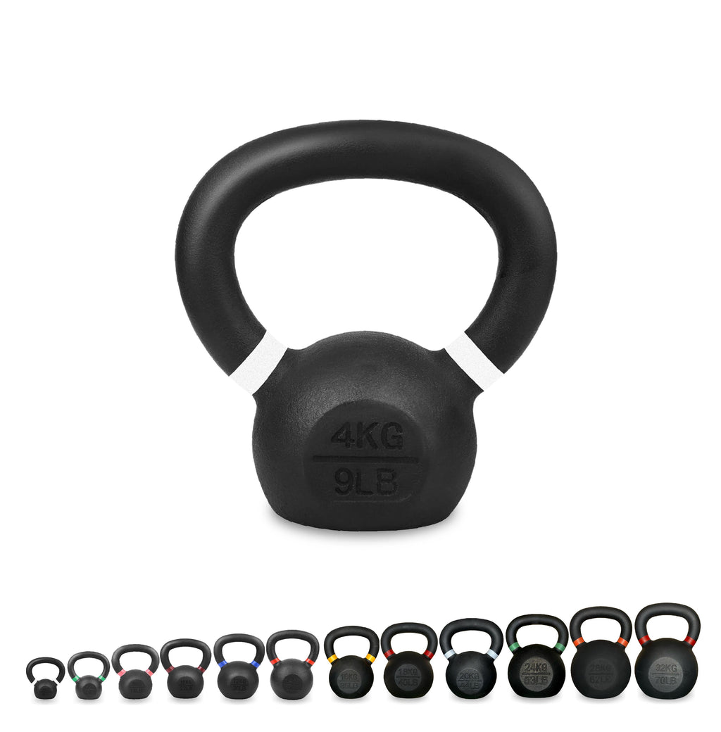 Heavy-Duty Cast Iron Kettlebell – Durable Matte Finish, Ergonomic Handle for Strength Training, Compact Home Gym Essential
