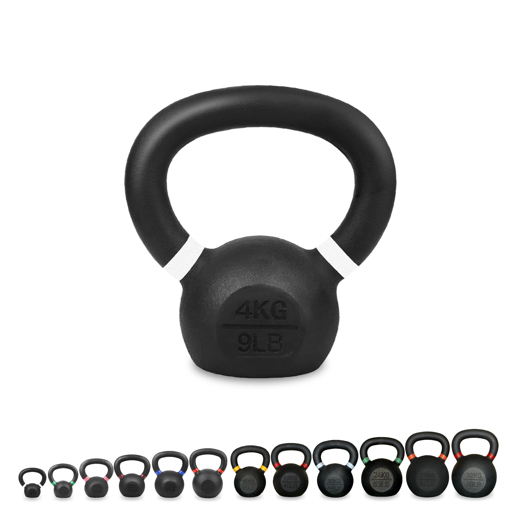 Heavy-Duty Cast Iron Kettlebell – Durable Matte Finish, Ergonomic Handle for Strength Training, Compact Home Gym Essential