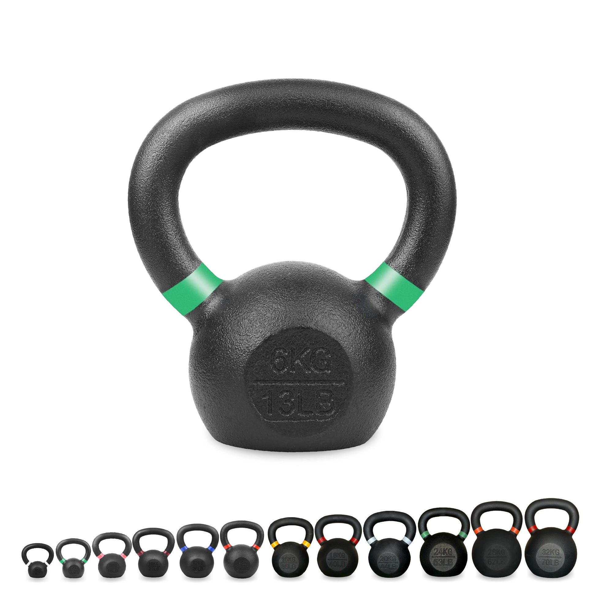 Heavy-Duty Cast Iron Kettlebell – Durable Matte Finish, Ergonomic Handle for Strength Training, Compact Home Gym Essential