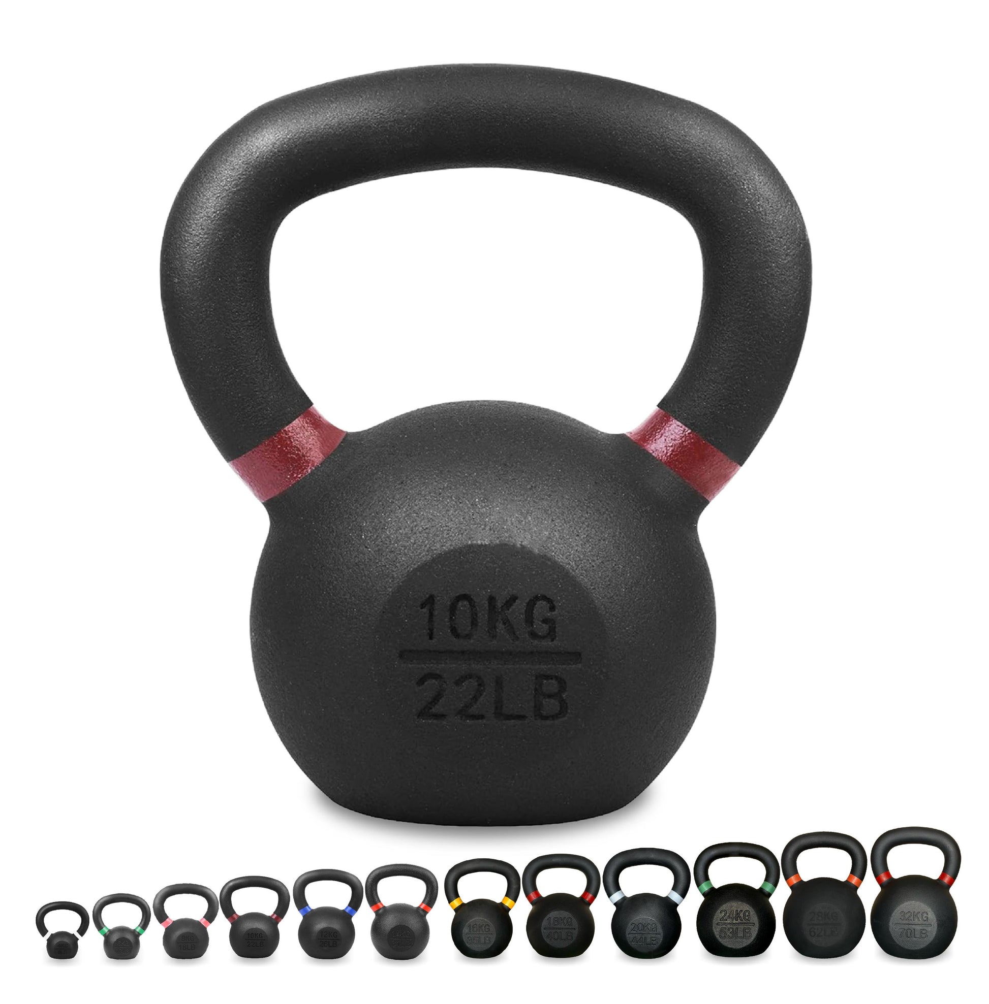 Heavy-Duty Cast Iron Kettlebell – Durable Matte Finish, Ergonomic Handle for Strength Training, Compact Home Gym Essential