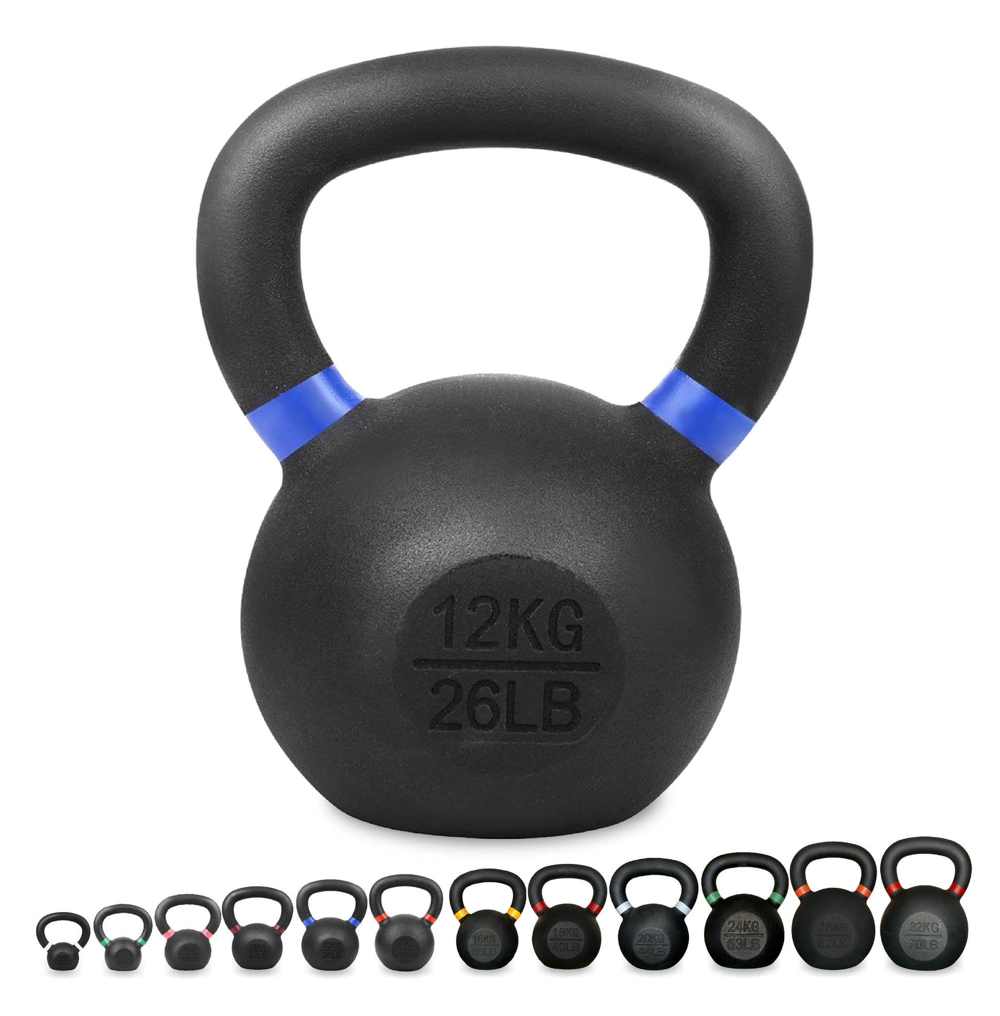 Heavy-Duty Cast Iron Kettlebell – Durable Matte Finish, Ergonomic Handle for Strength Training, Compact Home Gym Essential