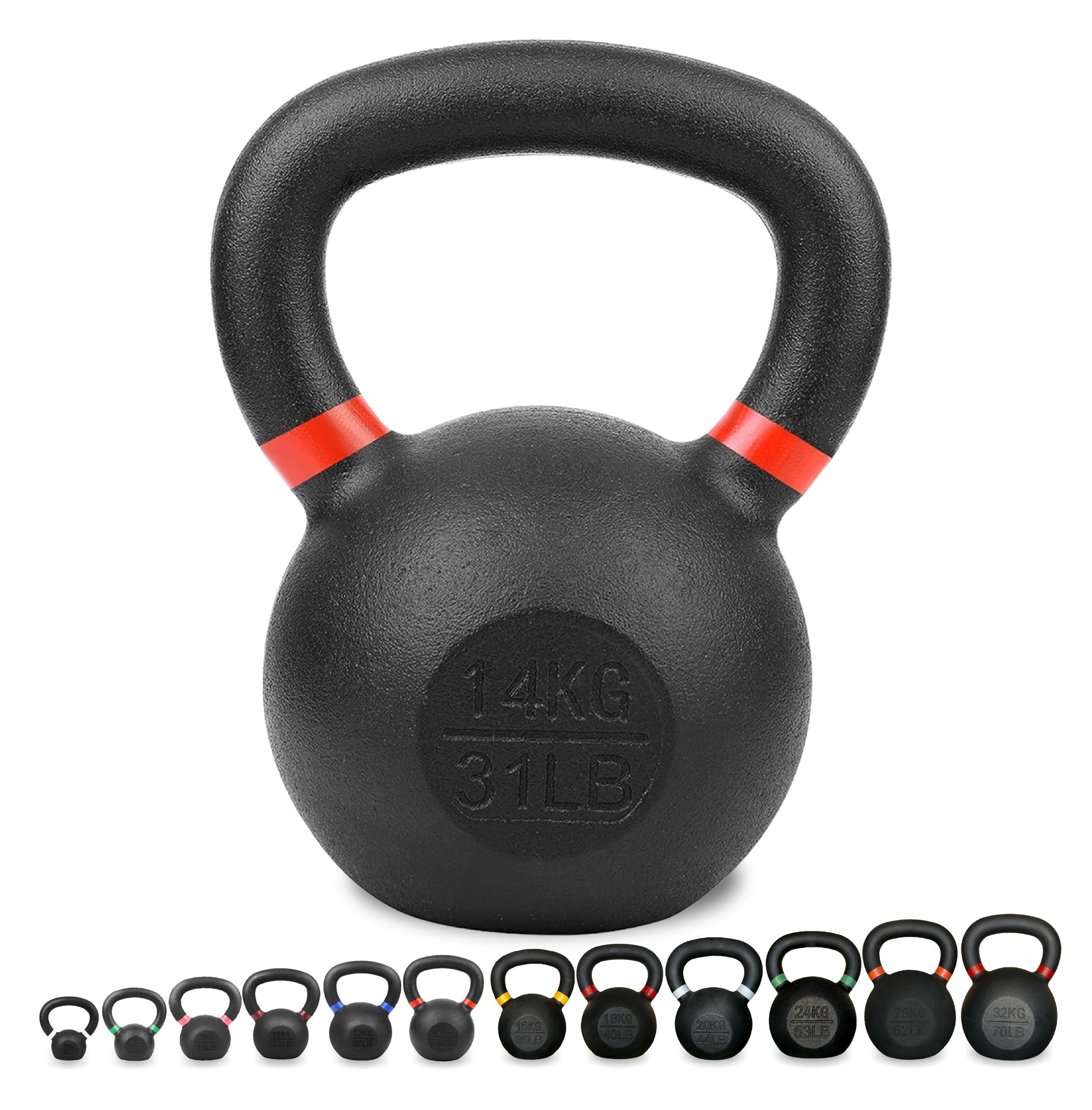 Heavy-Duty Cast Iron Kettlebell – Durable Matte Finish, Ergonomic Handle for Strength Training, Compact Home Gym Essential