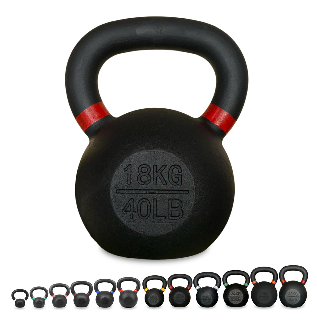 Heavy-Duty Cast Iron Kettlebell – Durable Matte Finish, Ergonomic Handle for Strength Training, Compact Home Gym Essential