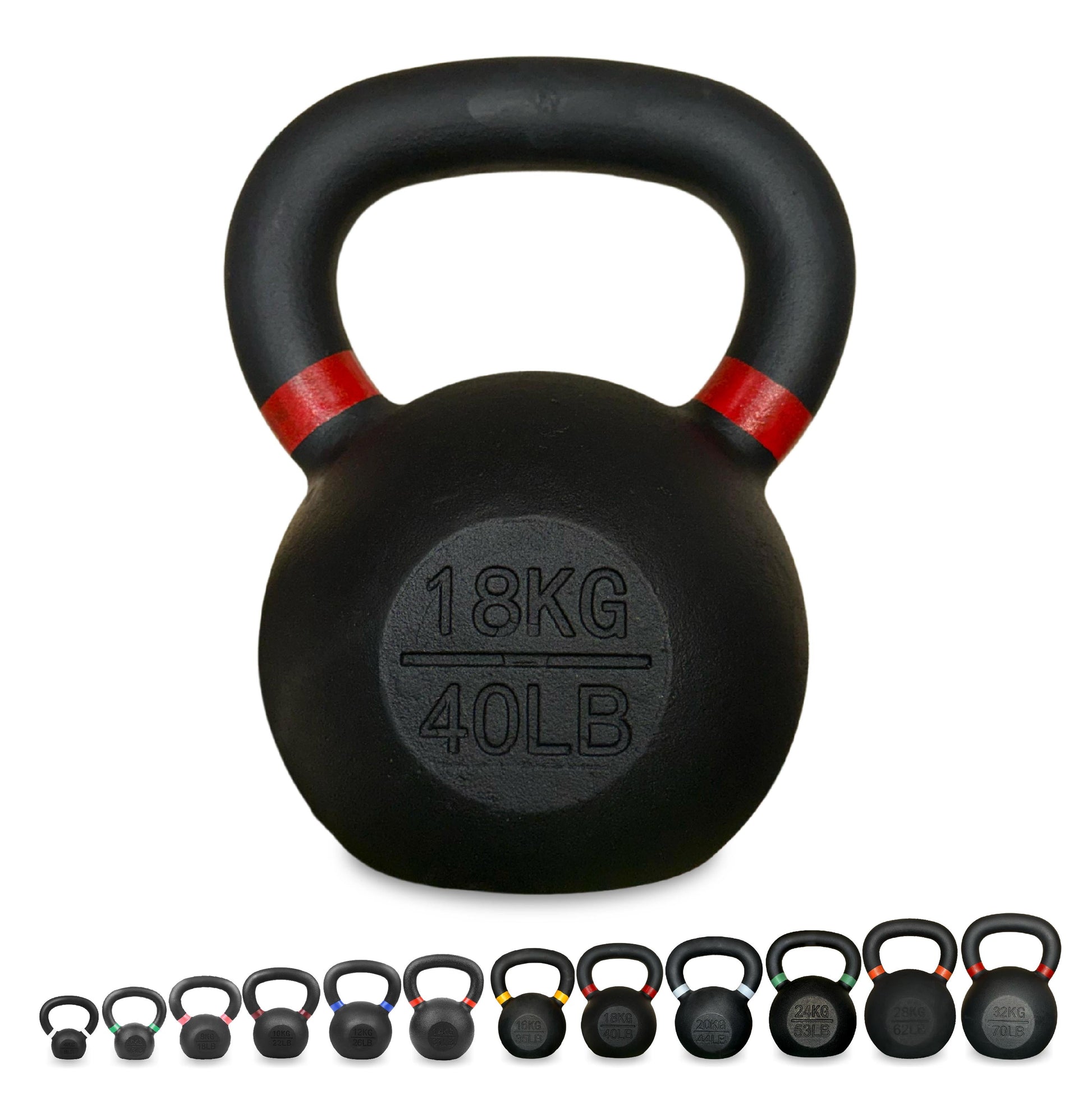 Heavy-Duty Cast Iron Kettlebell – Durable Matte Finish, Ergonomic Handle for Strength Training, Compact Home Gym Essential