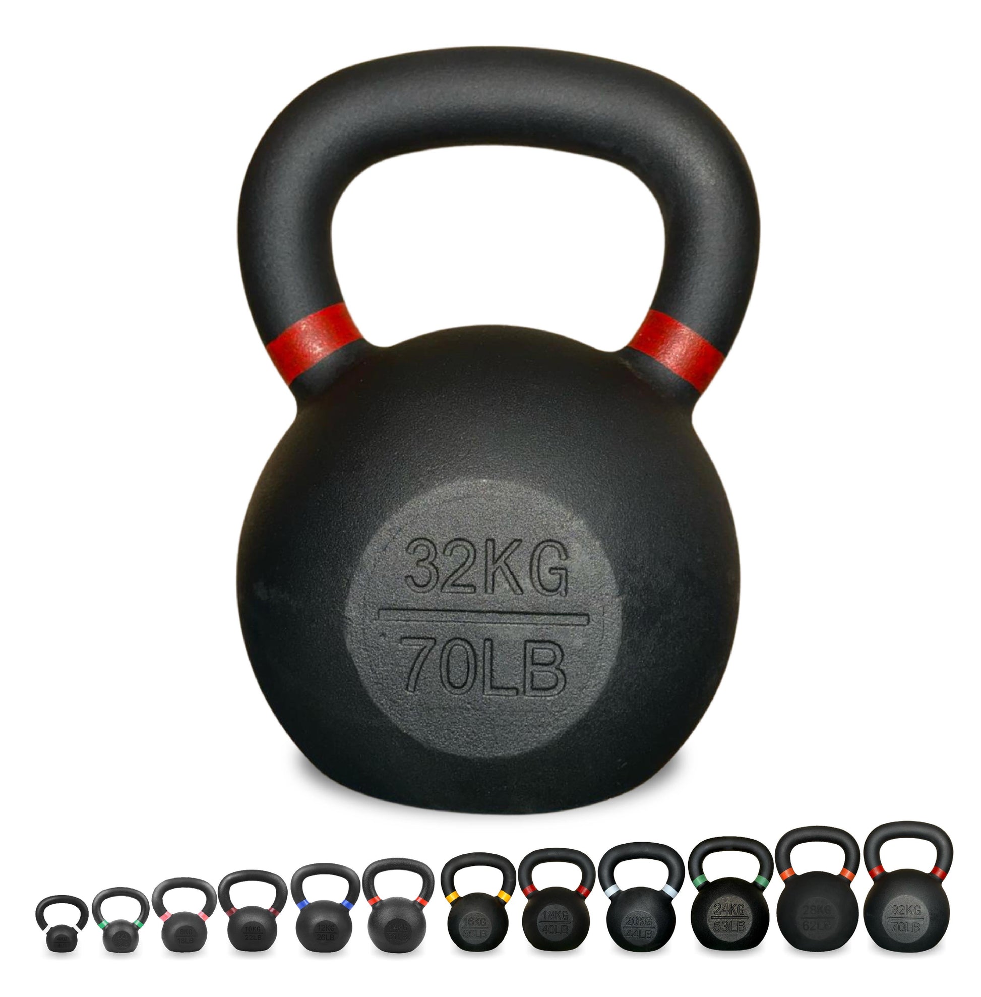Heavy-Duty Cast Iron Kettlebell – Durable Matte Finish, Ergonomic Handle for Strength Training, Compact Home Gym Essential