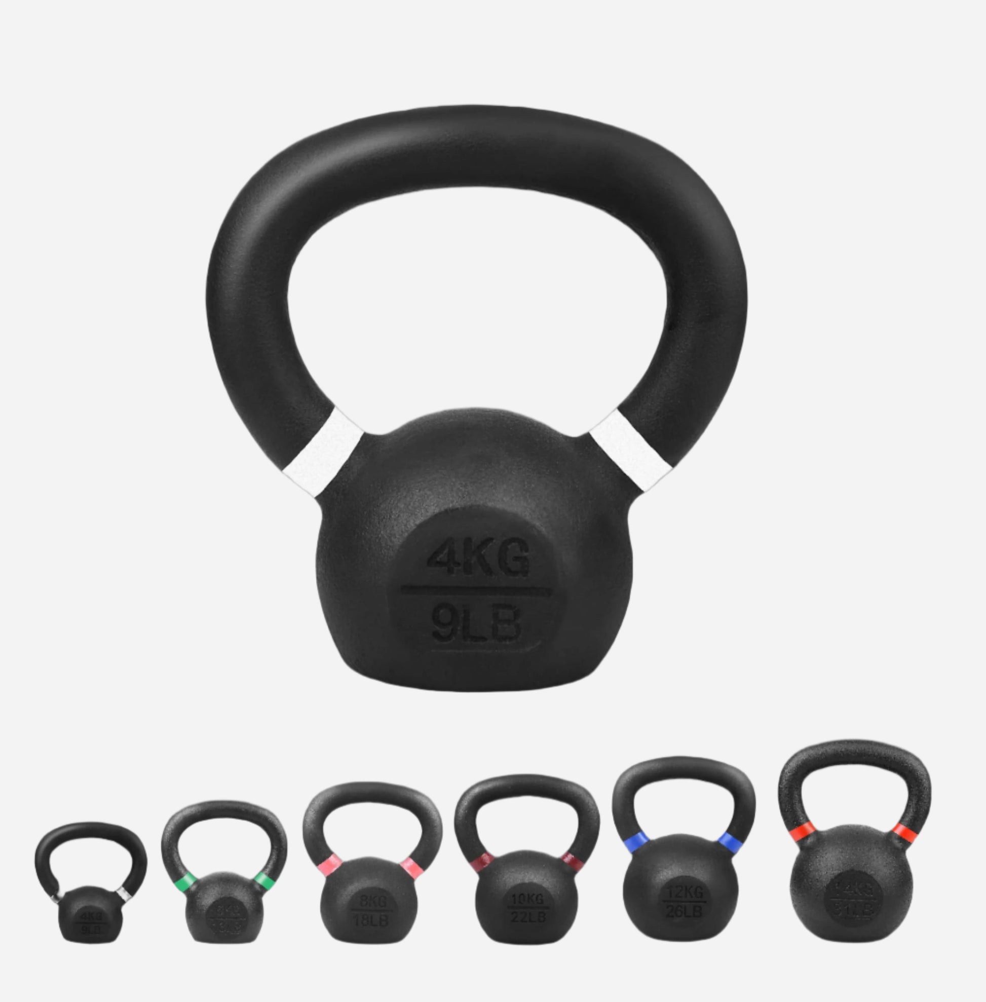 Heavy-Duty Cast Iron Kettlebell – Durable Matte Finish, Ergonomic Handle for Strength Training, Compact Home Gym Essential