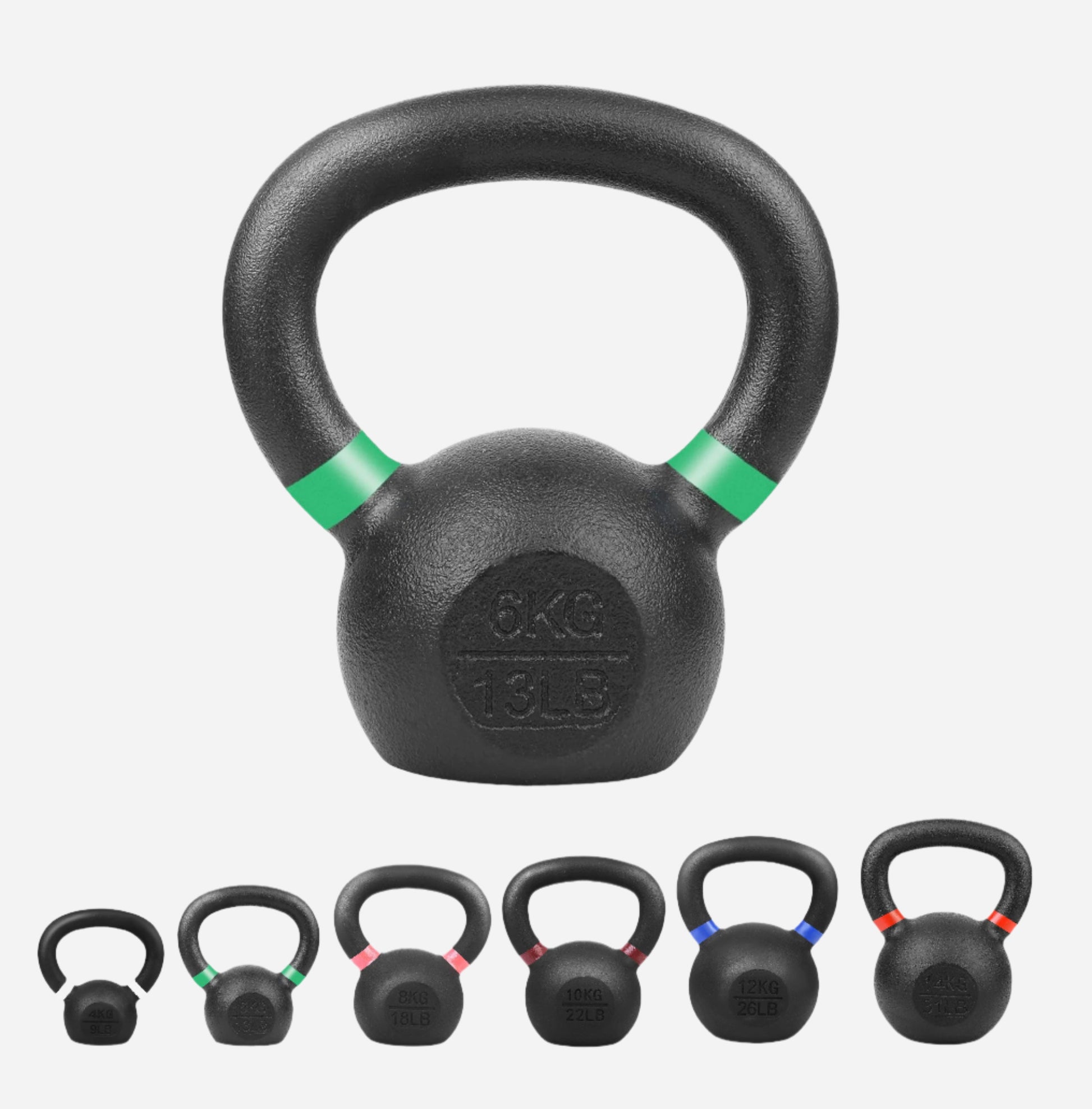 Heavy-Duty Cast Iron Kettlebell – Durable Matte Finish, Ergonomic Handle for Strength Training, Compact Home Gym Essential