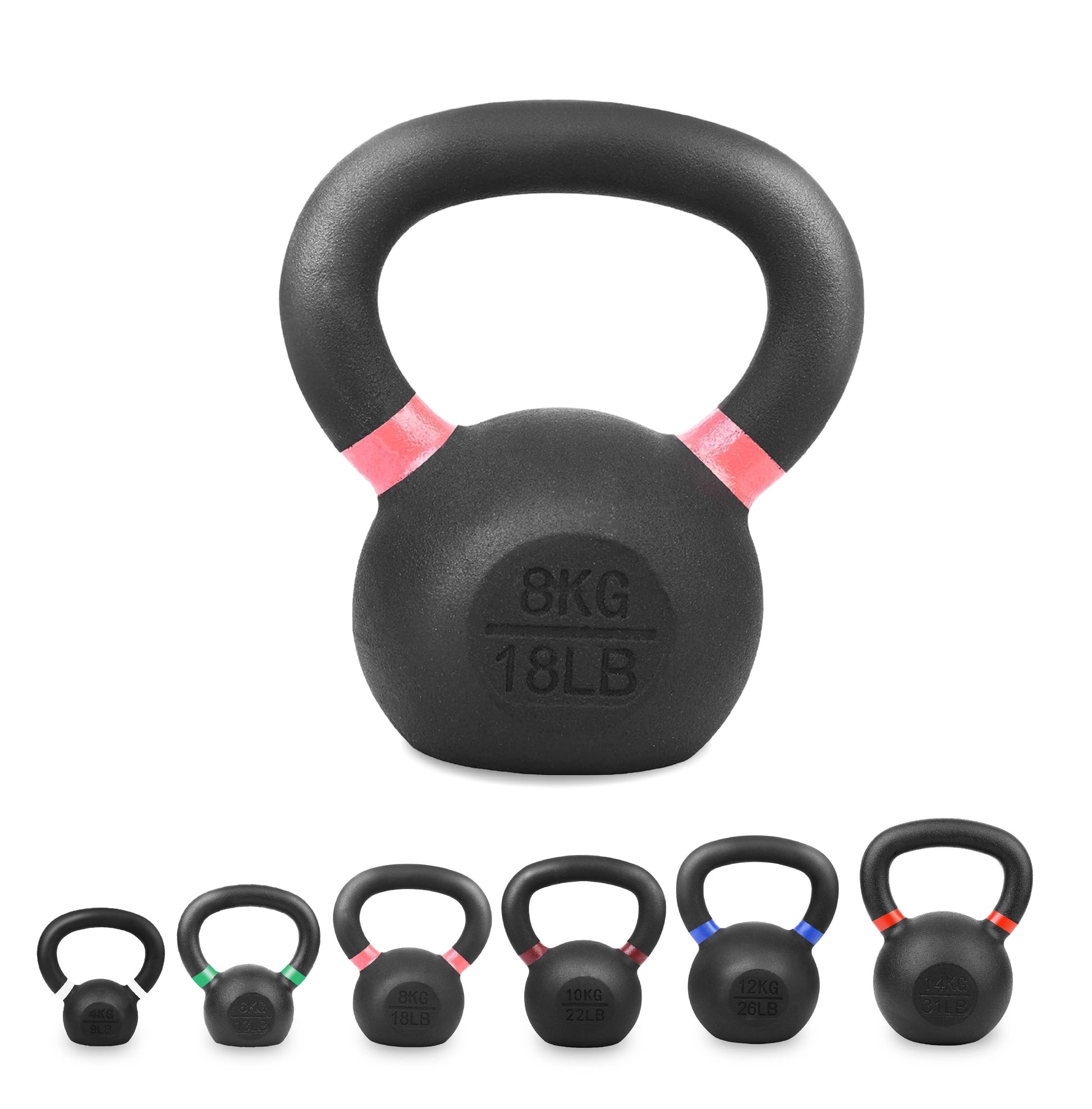 Heavy-Duty Cast Iron Kettlebell – Durable Matte Finish, Ergonomic Handle for Strength Training, Compact Home Gym Essential