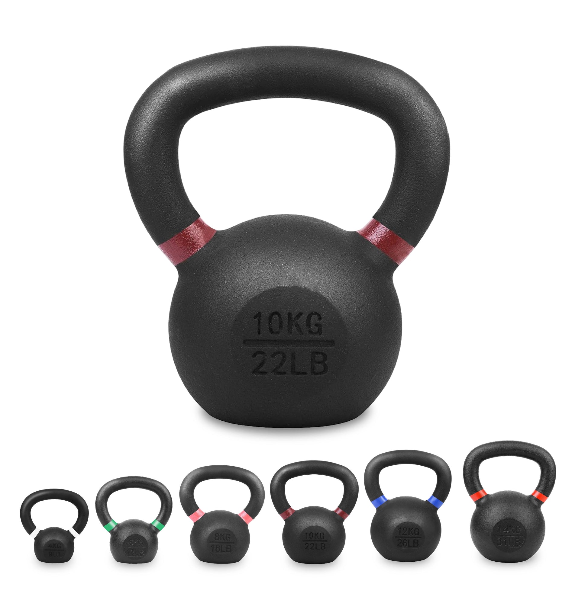 Heavy-Duty Cast Iron Kettlebell – Durable Matte Finish, Ergonomic Handle for Strength Training, Compact Home Gym Essential