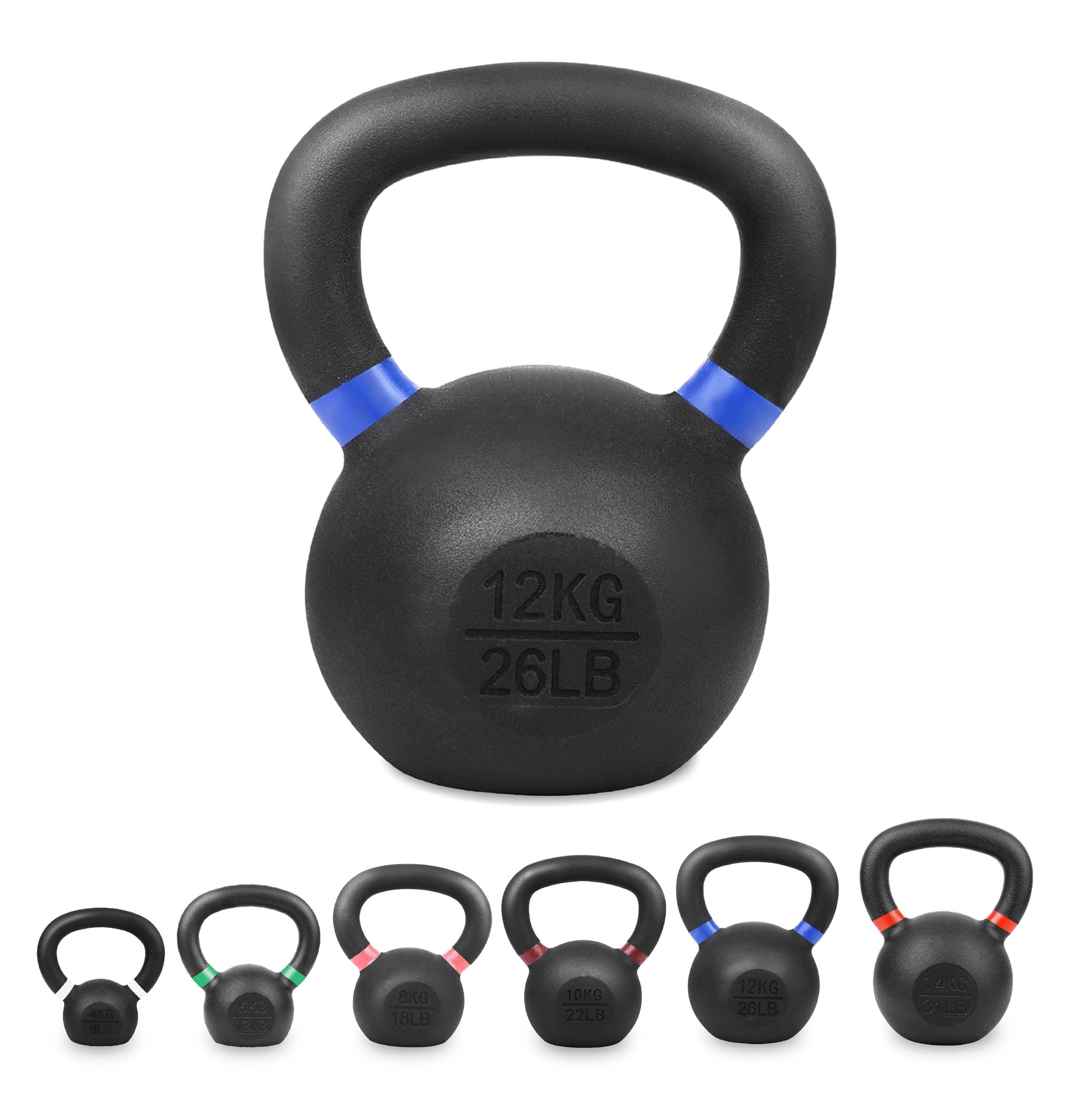 Heavy-Duty Cast Iron Kettlebell – Durable Matte Finish, Ergonomic Handle for Strength Training, Compact Home Gym Essential