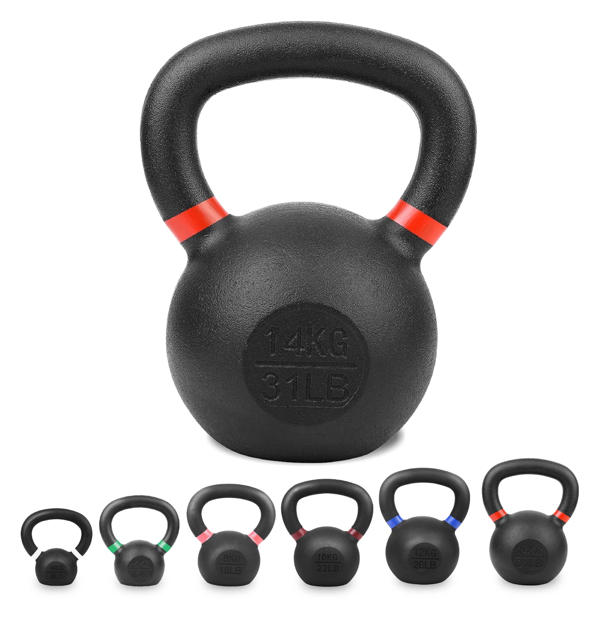 Heavy-Duty Cast Iron Kettlebell – Durable Matte Finish, Ergonomic Handle for Strength Training, Compact Home Gym Essential