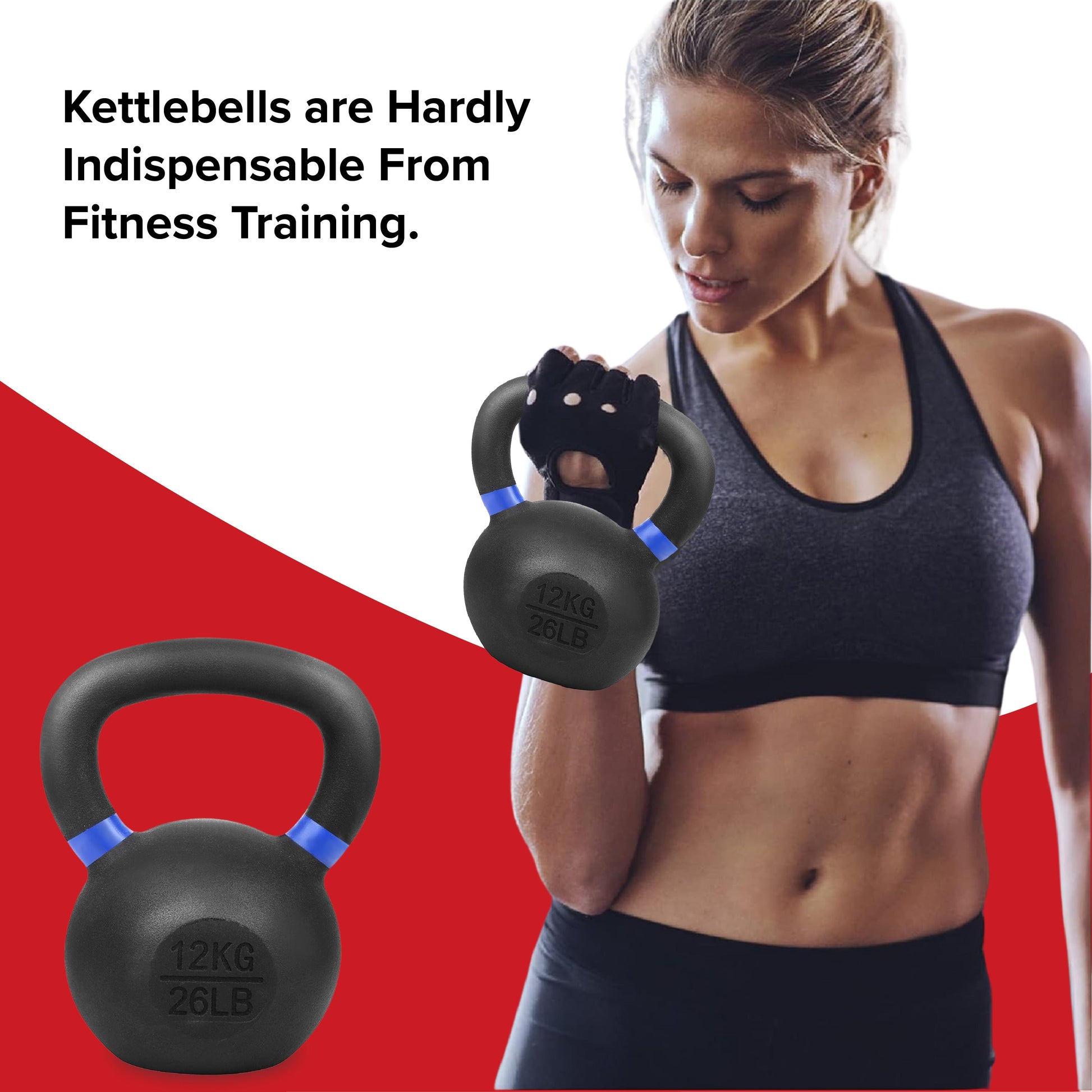Heavy-Duty Cast Iron Kettlebell – Durable Matte Finish, Ergonomic Handle for Strength Training, Compact Home Gym Essential