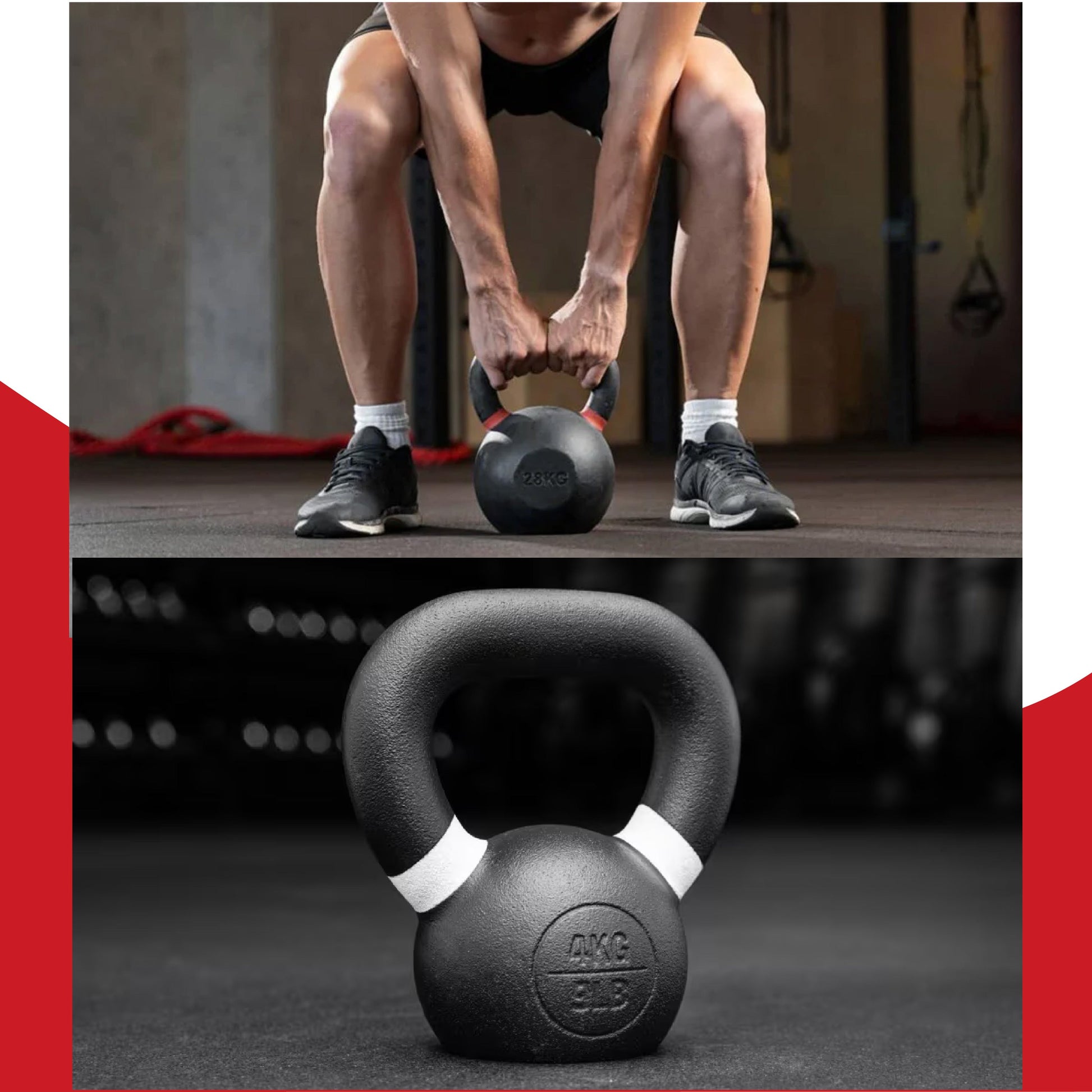 Heavy-Duty Cast Iron Kettlebell – Durable Matte Finish, Ergonomic Handle for Strength Training, Compact Home Gym Essential