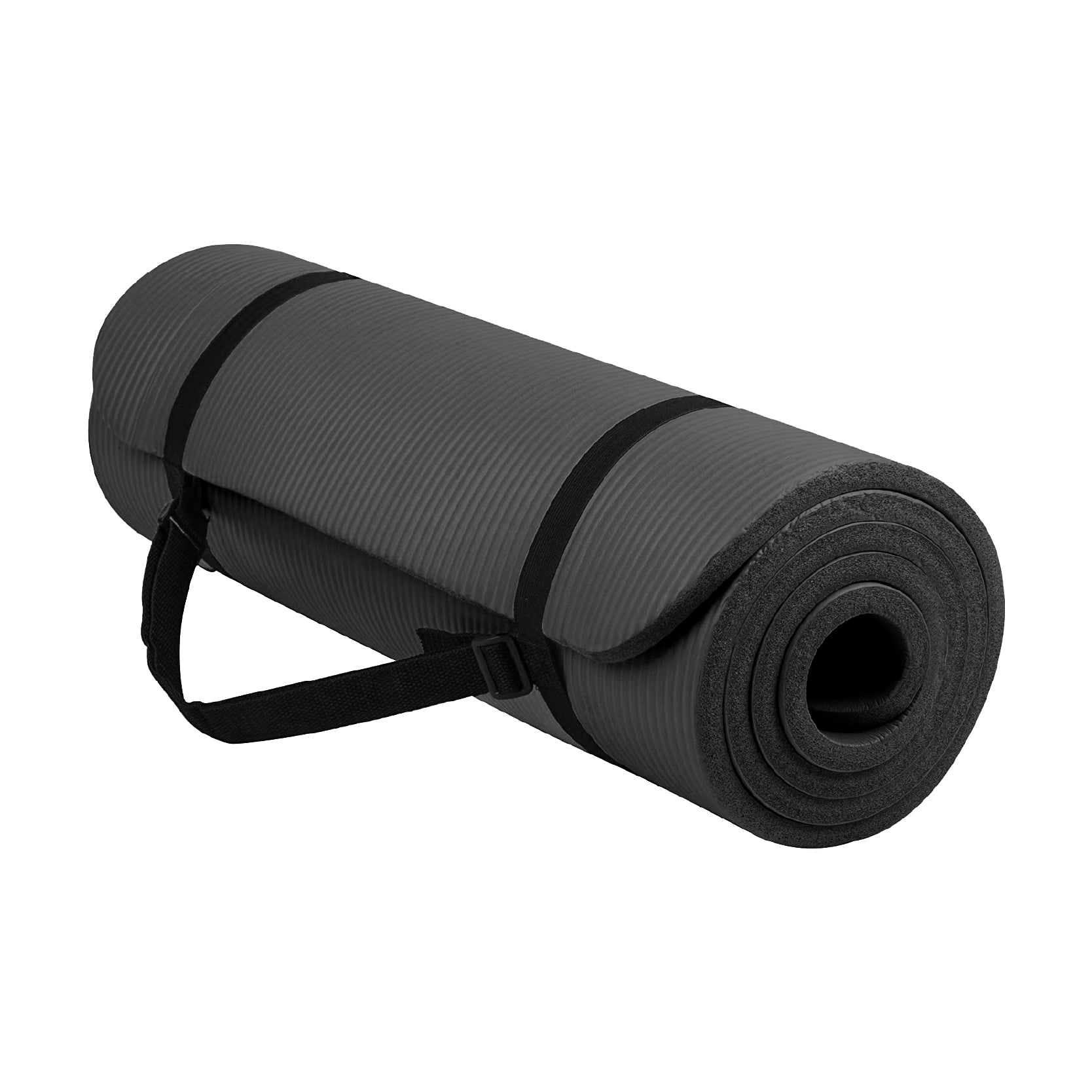 Extra Thick NBR Foam Yoga Mat – 10 mm Non‑Slip Eco-Friendly Exercise & Pilates Mat with Carry Strap – Cushioned Support for Home Gym & Fitness Studio