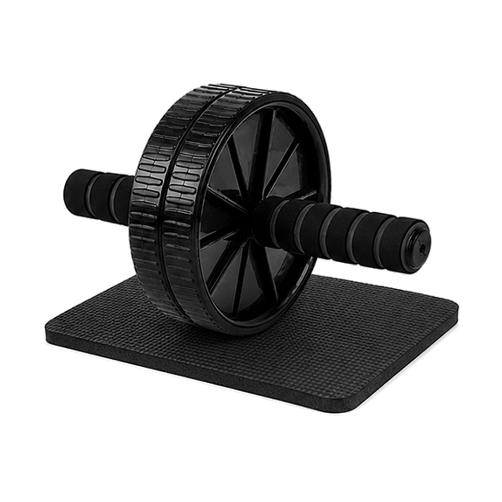 Double‑Wheel Ab Roller with Extra‑Thick Knee Pad – Ergonomic Non‑Slip Grips, Dual Stability Wheels for Core Strength Training – Compact Home Gym Essential