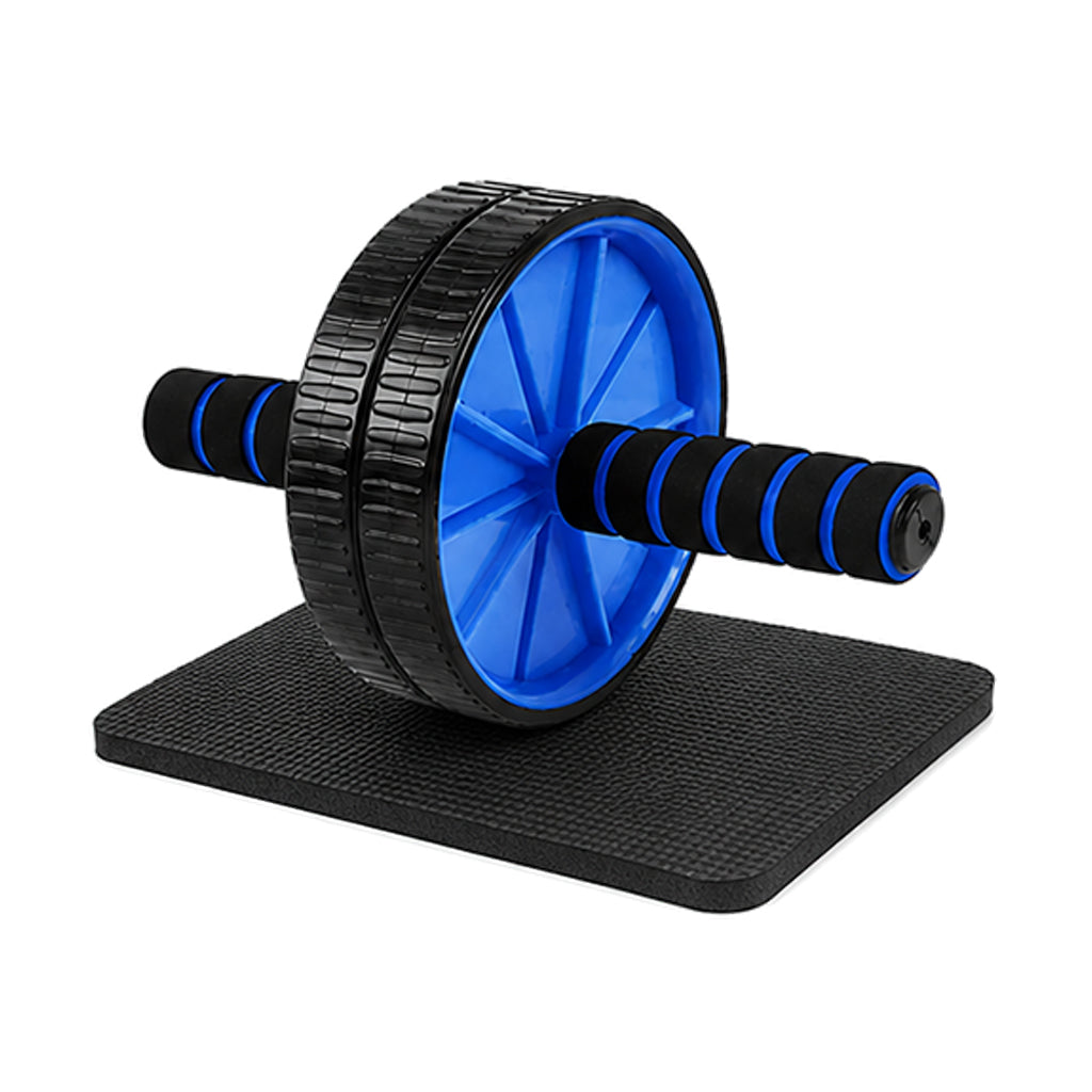 Double‑Wheel Ab Roller with Extra‑Thick Knee Pad – Ergonomic Non‑Slip Grips, Dual Stability Wheels for Core Strength Training – Compact Home Gym Essential