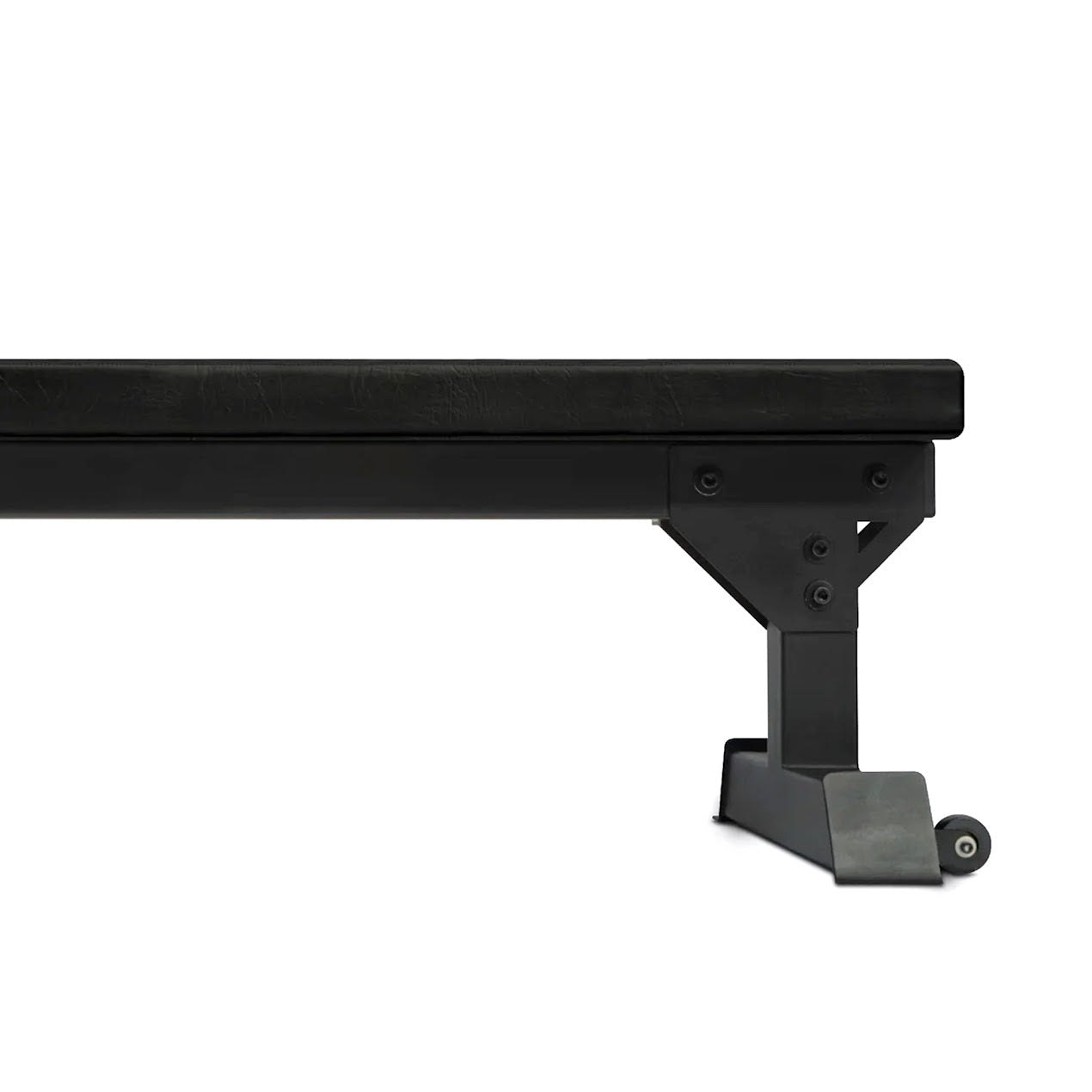 Commercial Flat Bench Thick Padded Seat Steel with Rear Wheels – 300 kg Load – Compact Chest & Dumbbell Training – Durable Home Gym Seating