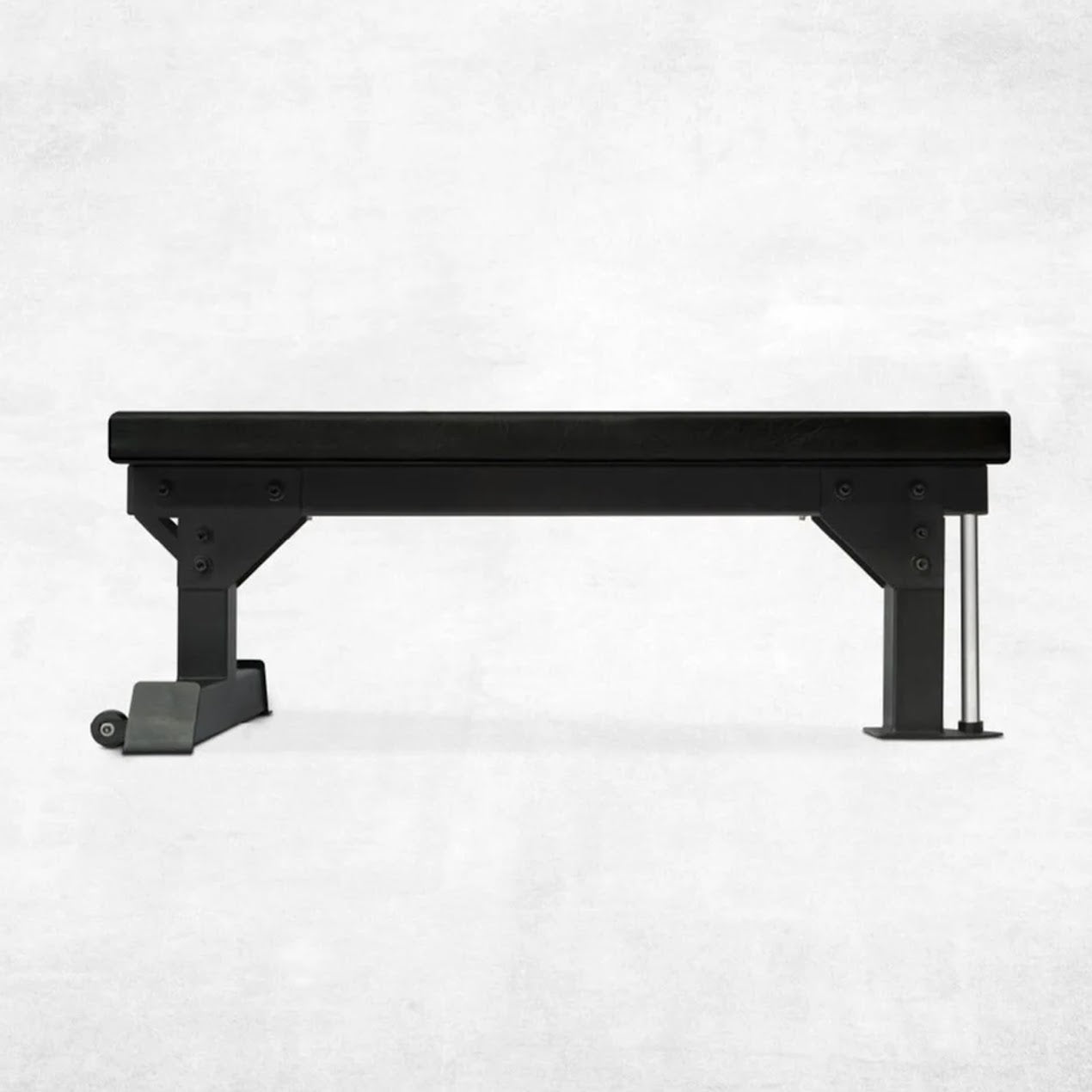 Commercial Flat Bench Thick Padded Seat Steel with Rear Wheels – 300 kg Load – Compact Chest & Dumbbell Training – Durable Home Gym Seating
