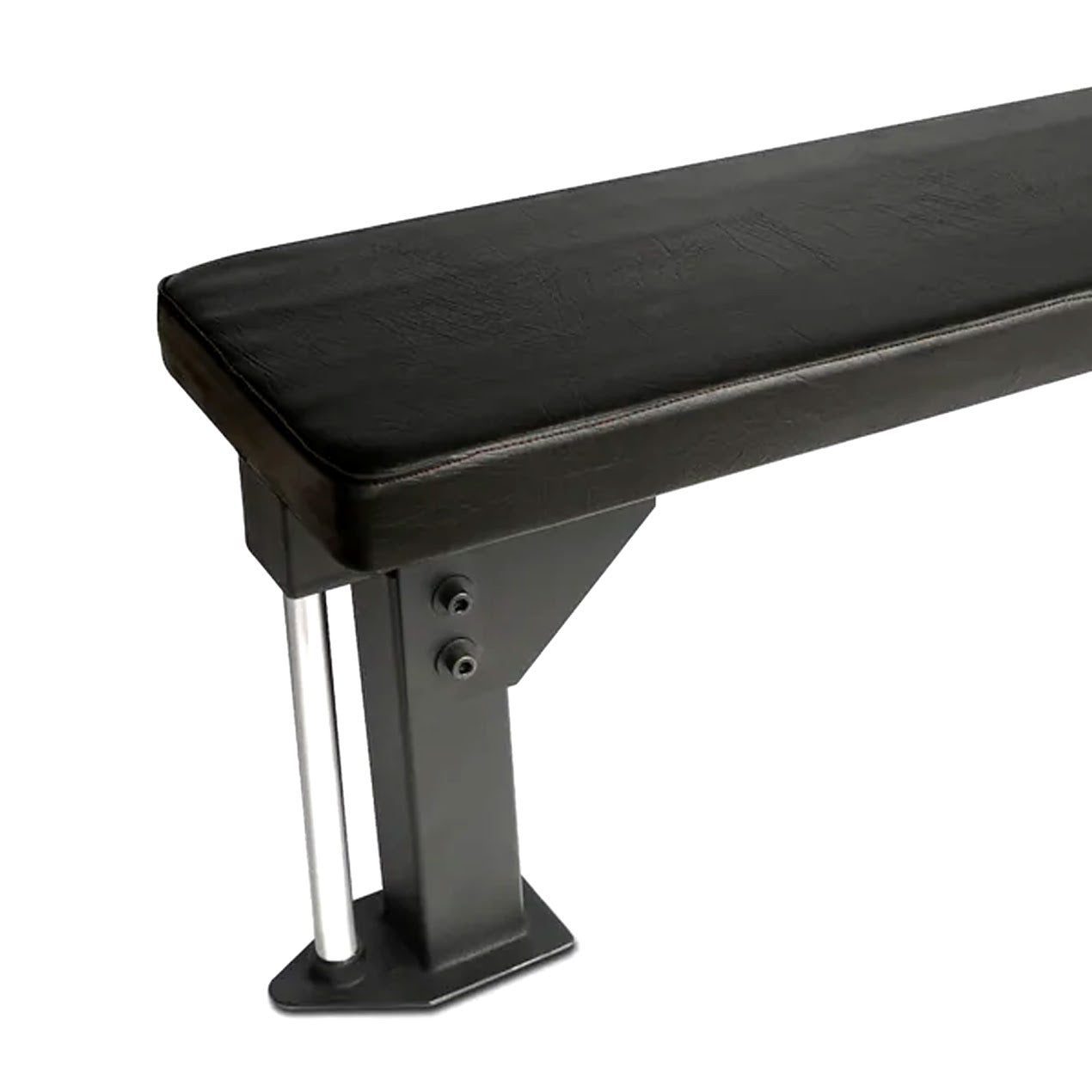 Commercial Flat Bench Thick Padded Seat Steel with Rear Wheels – 300 kg Load – Compact Chest & Dumbbell Training – Durable Home Gym Seating