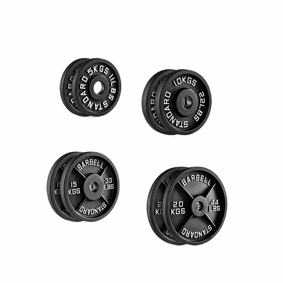 Heavy-Duty Cast Iron Weight Plates | Durable Strength Training Discs for Home & Gym | Sold as Pairs, or Sets | Ideal for Dumbbells & Barbells