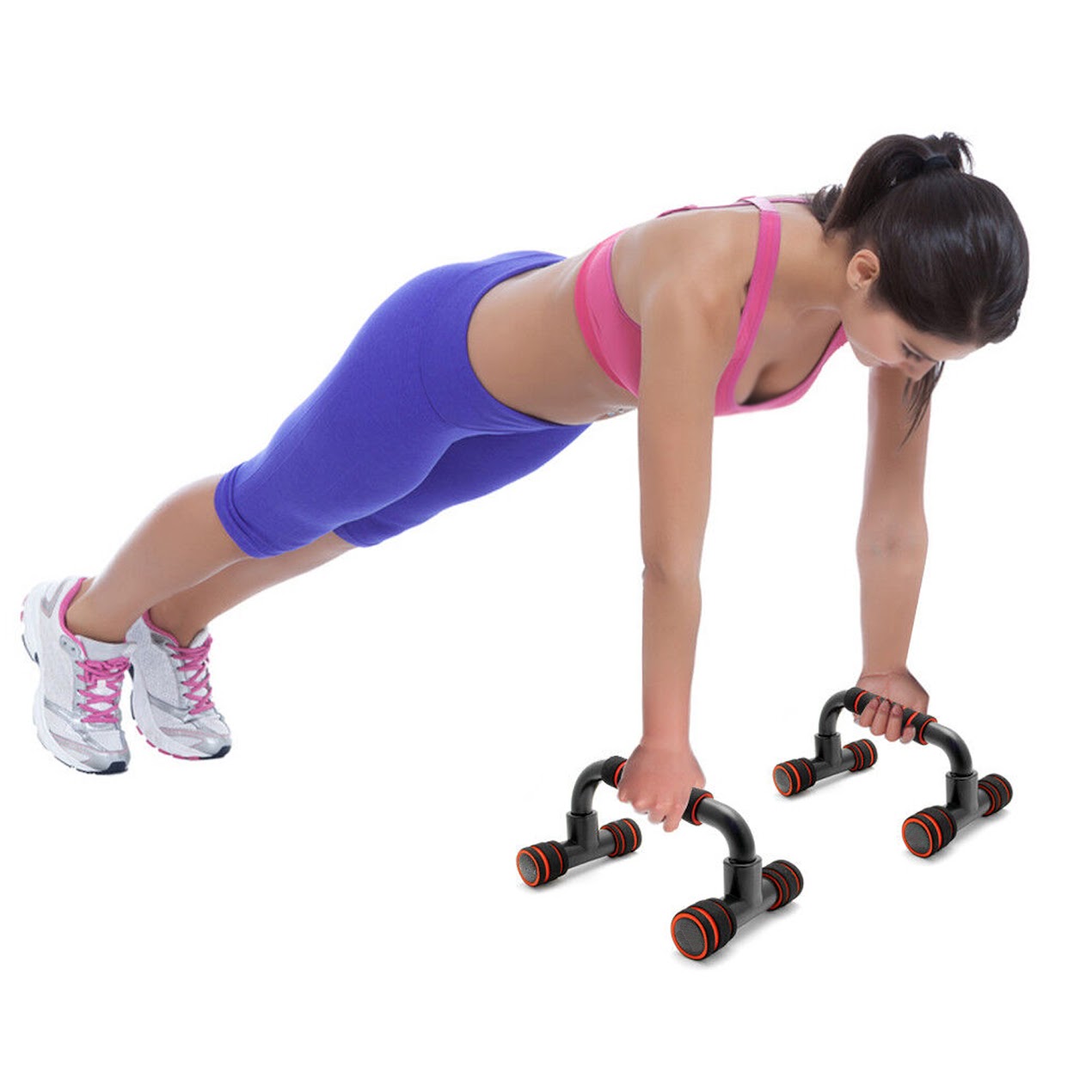 Premium Push-Up Bars with Wrist Friendly Design Deep Range Motion for Chest Shoulders and Triceps Compact Home Gym Essential