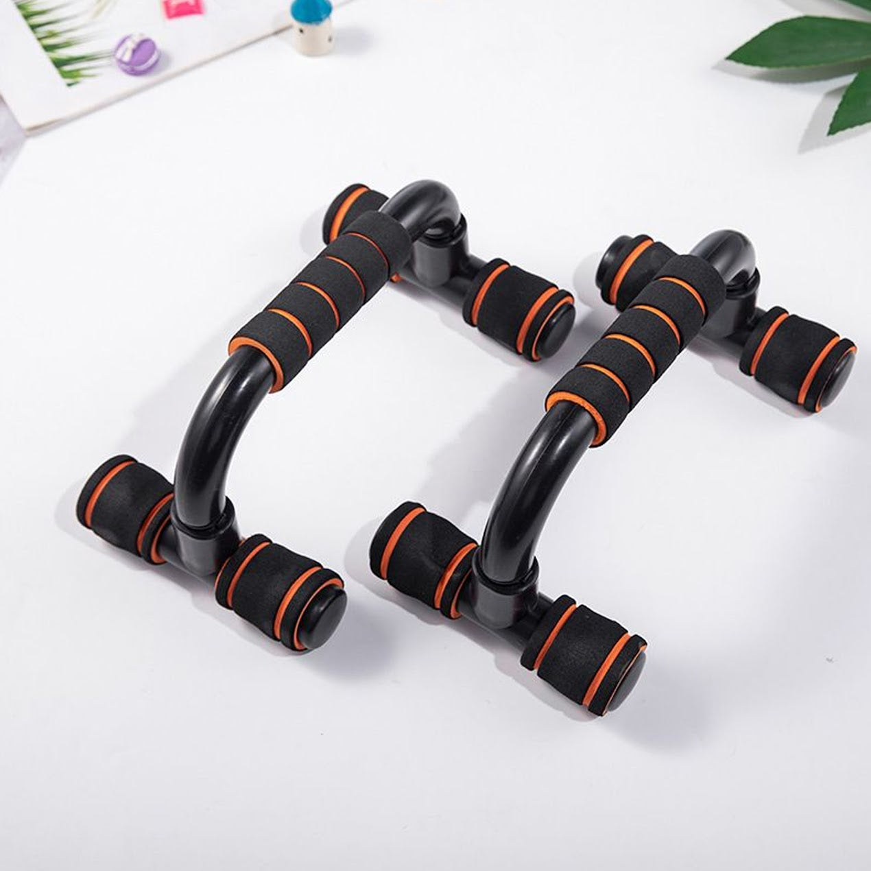 Premium Push-Up Bars with Wrist Friendly Design Deep Range Motion for Chest Shoulders and Triceps Compact Home Gym Essential