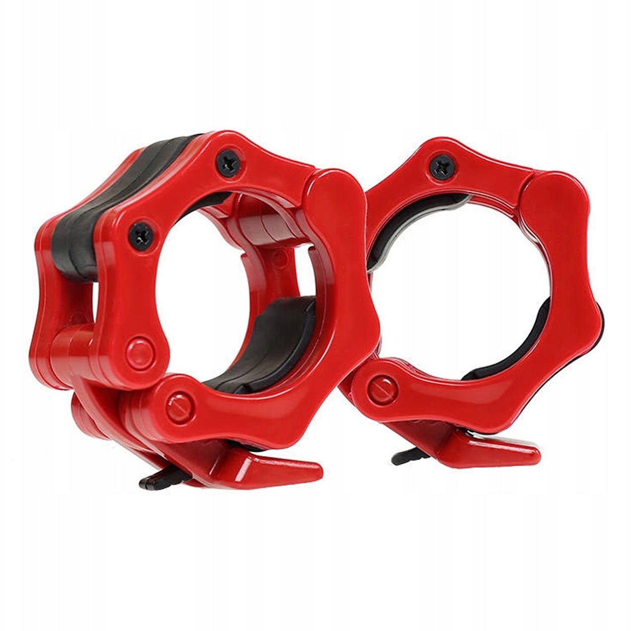 Adjustable Olympic Barbell Collars – Heavy‑Duty ABS Quick‑Release Locking Clips for 2″ Olympic Bars – Secure Strength Training for Home Gyms