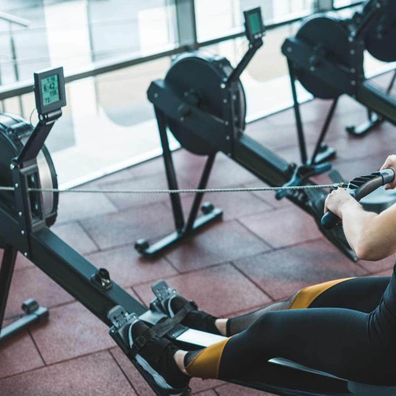 Air‑Resistance Rowing Machine, Foldable Aluminum Frame, Smart Display & Ergonomic Seat – Quiet Home Gym Rower, 10 Resistance Levels