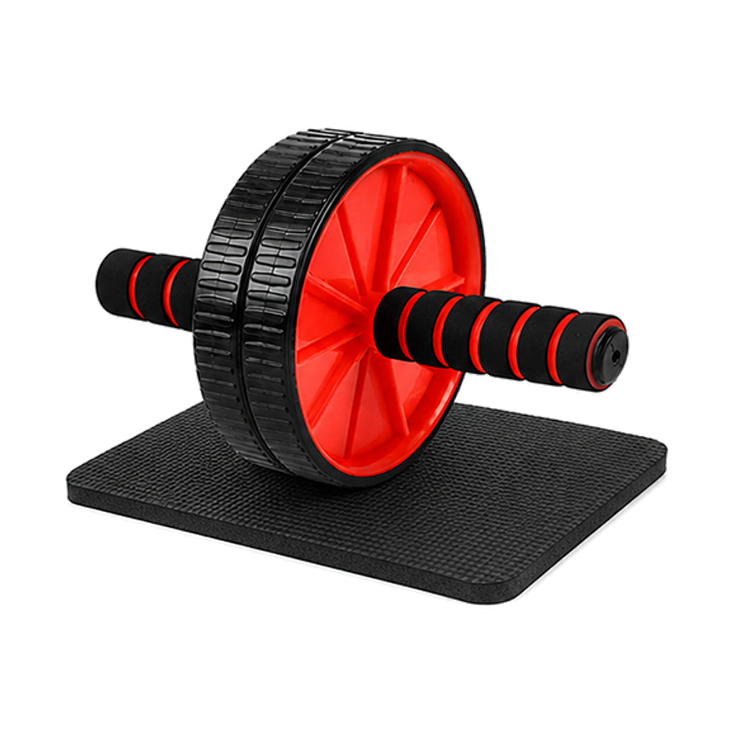 Double‑Wheel Ab Roller with Extra‑Thick Knee Pad – Ergonomic Non‑Slip Grips, Dual Stability Wheels for Core Strength Training – Compact Home Gym Essential