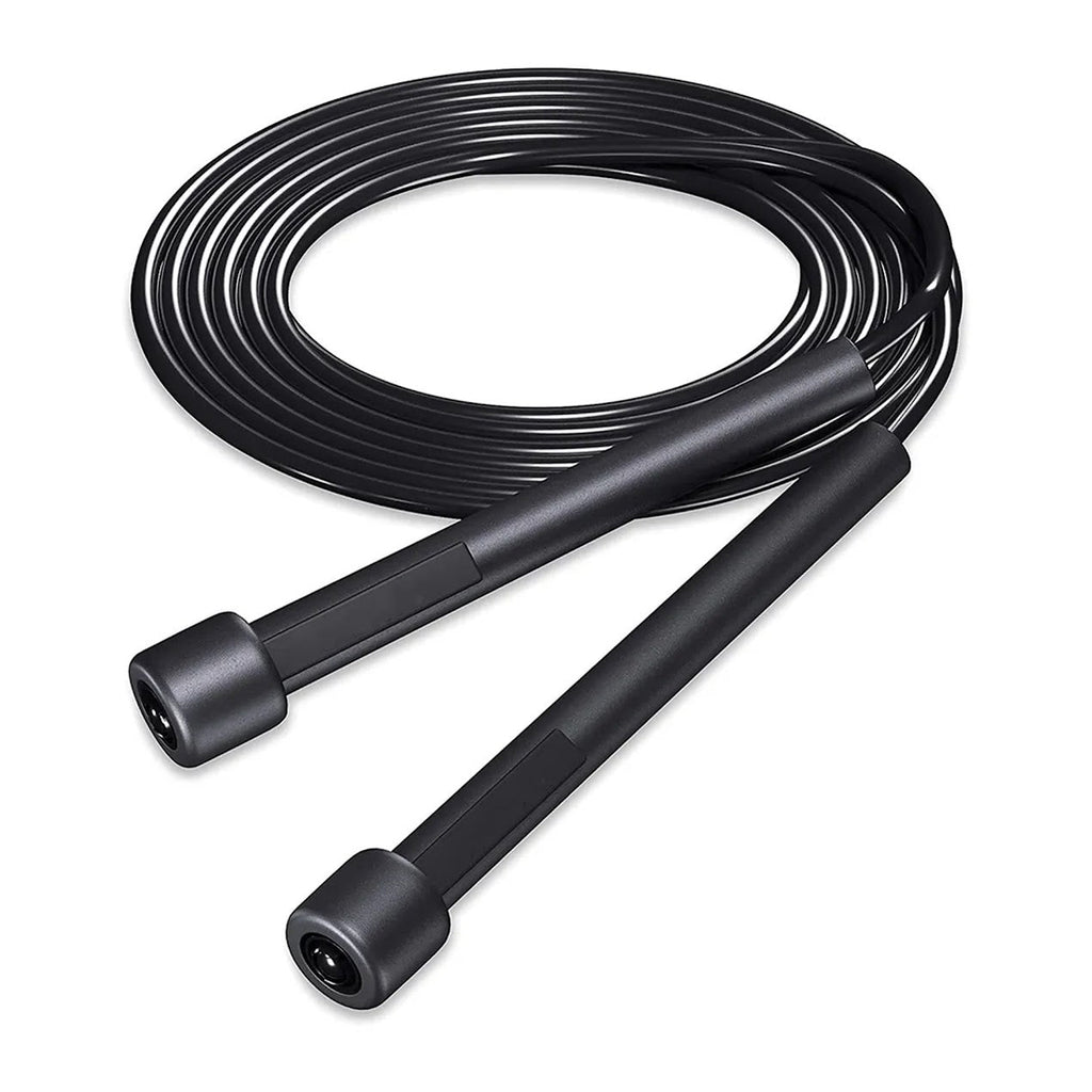 Adjustable Black Skipping Rope – Durable Coated Cable & Non‑Slip Handles – Adjustable Cardio Fitness Jump Rope for Home Gym & Cardio Workouts