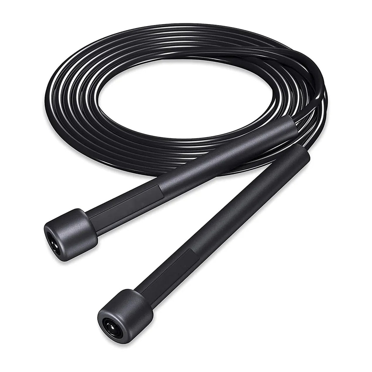 Adjustable Black Skipping Rope – Durable Coated Cable & Non‑Slip Handles – Adjustable Cardio Fitness Jump Rope for Home Gym & Cardio Workouts