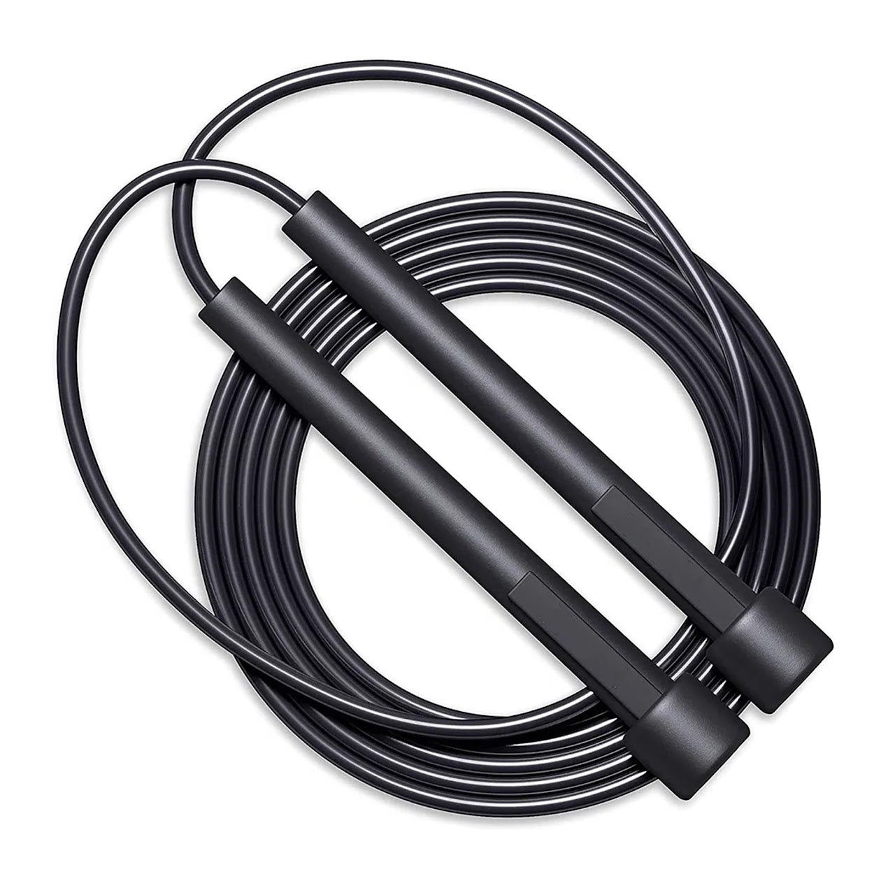 Adjustable Black Skipping Rope – Durable Coated Cable & Non‑Slip Handles – Adjustable Cardio Fitness Jump Rope for Home Gym & Cardio Workouts