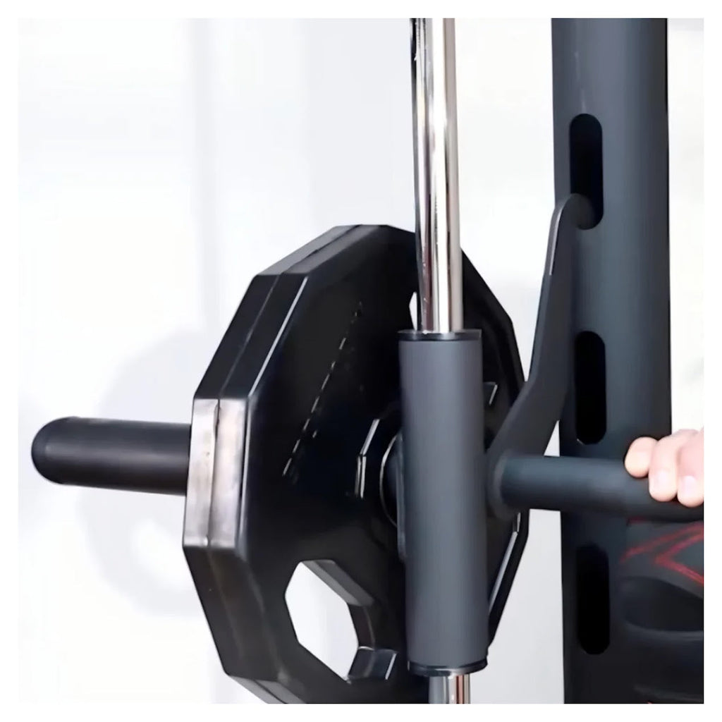 Integrated Pull‑Up Bar with Smith Machine Squat Rack – Heavy-Duty Steel & Cable System for Full-Body Strength Training in Compact Home Gym