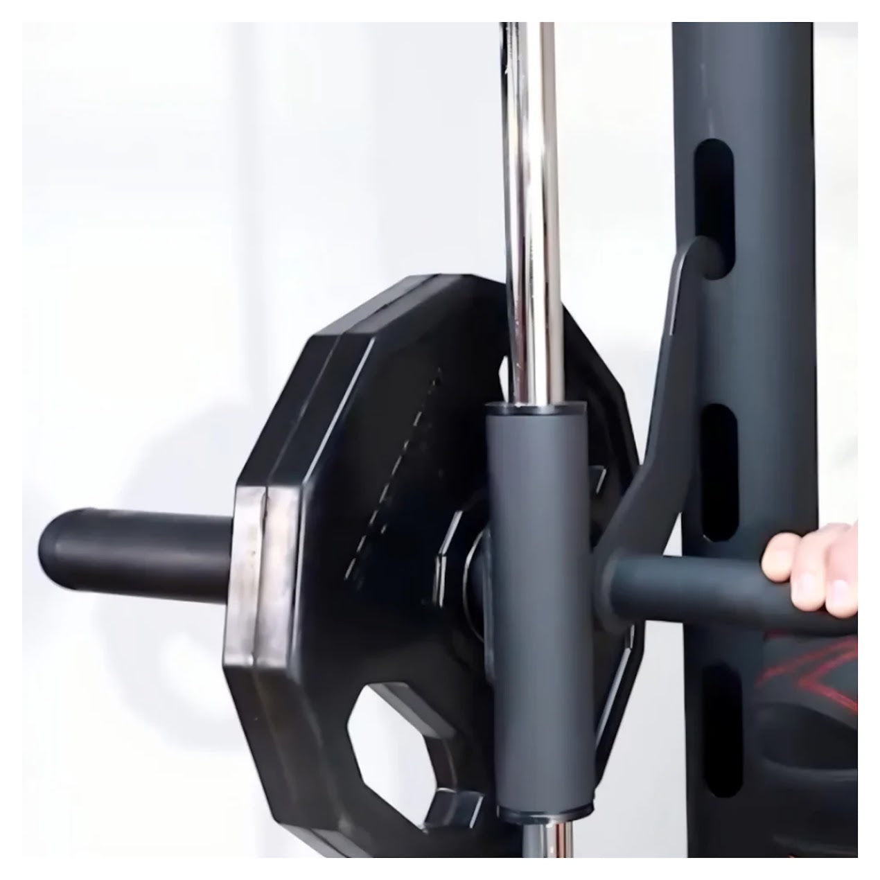 Integrated Pull‑Up Bar with Smith Machine Squat Rack – Heavy-Duty Steel & Cable System for Full-Body Strength Training in Compact Home Gym