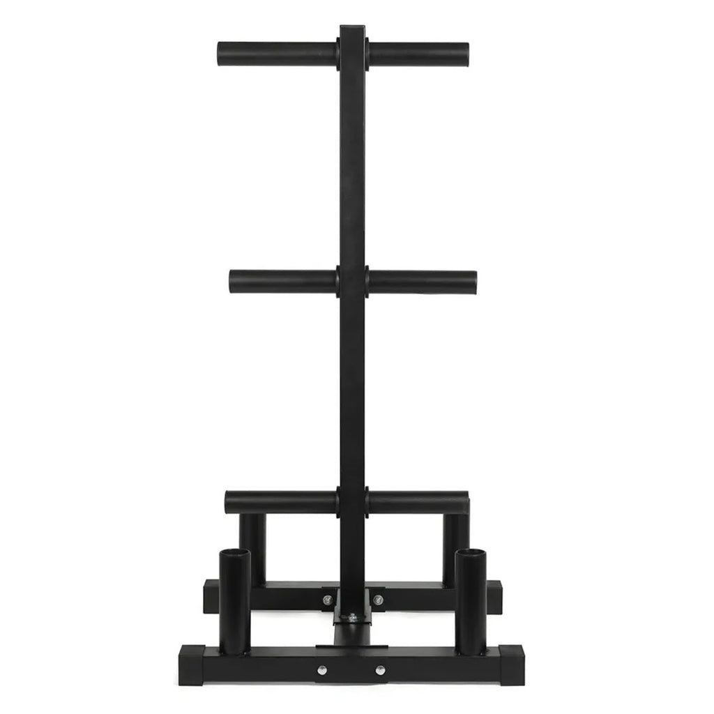 Heavy‑Duty 3‑Tier Olympic Weight Tree & Bar Stand – Powder‑Coated Steel, 200 kg Capacity, Scratch‑Resistant – Compact Barbell & Plate Storage for Home Gym