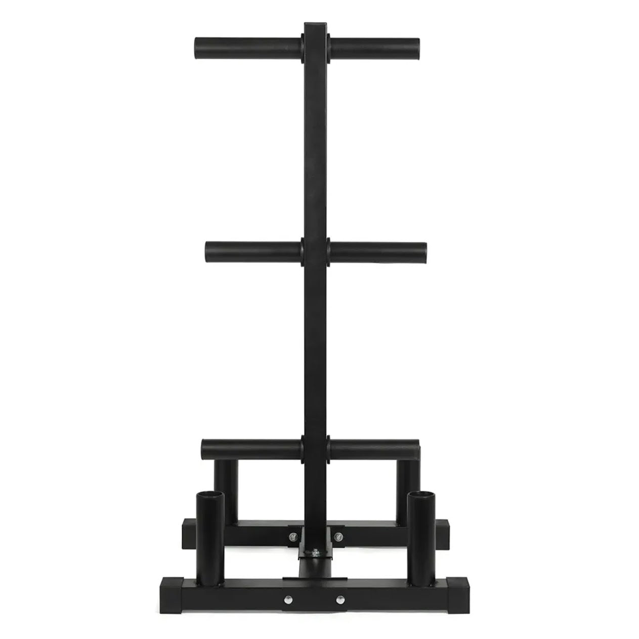Heavy‑Duty 3‑Tier Olympic Weight Tree & Bar Stand – Powder‑Coated Steel, 200 kg Capacity, Scratch‑Resistant – Compact Barbell & Plate Storage for Home Gym
