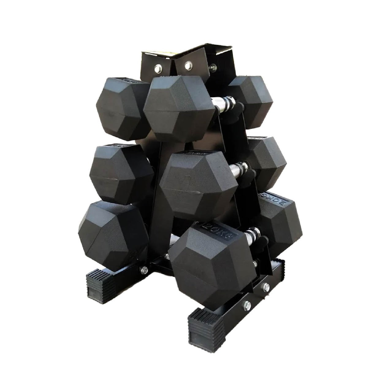 Build Strength at Home with Premium Hex Dumbbell Set – Choose 3 Pairs (2.5kg to 15kg) plus Optional Space-Saving 3 Tier Vertical Rack, Rubber-Coated for Quiet Workouts