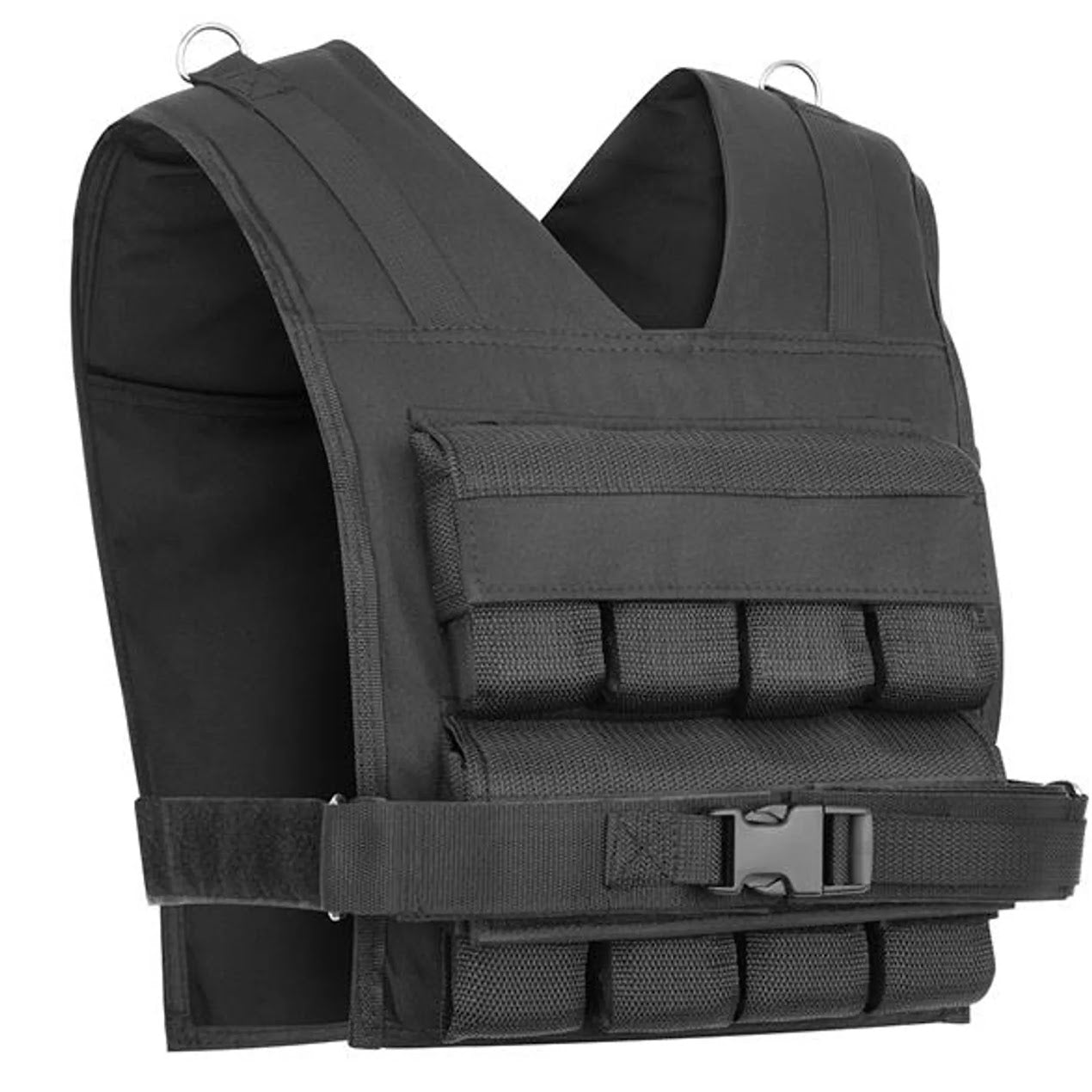 Adjustable 30 kg Weighted Vest – Heavy-Duty Fabric, Metal Inserts, Reflective Strips, Ergonomic Fit for Strength Training in Home Gyms