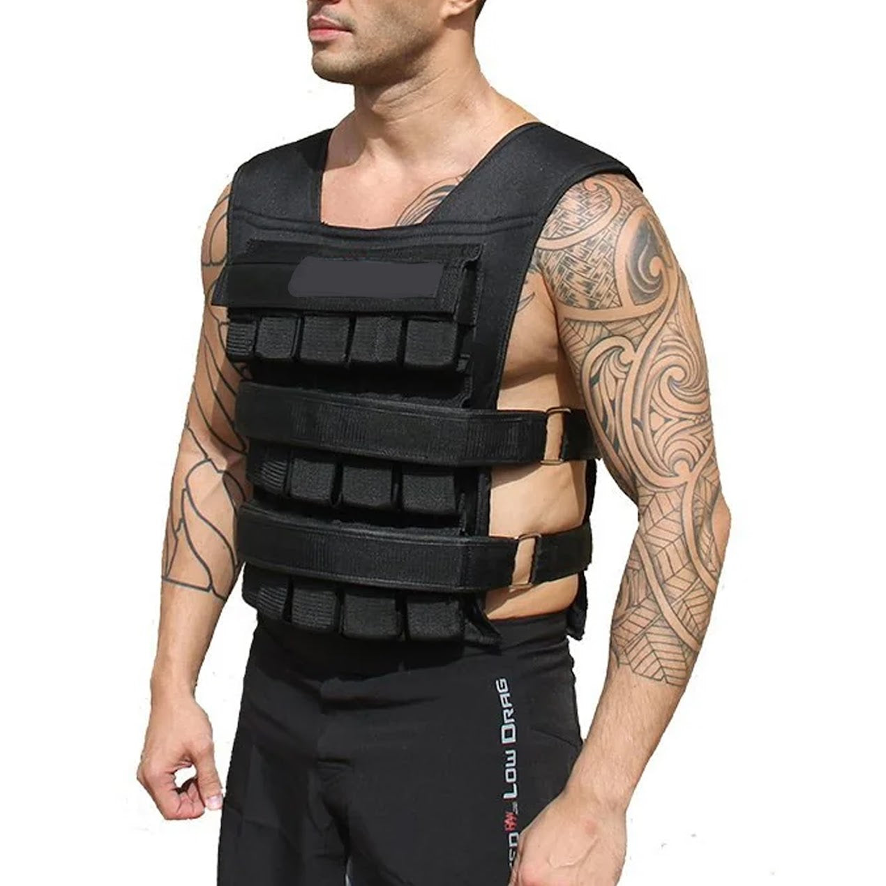Adjustable 30 kg Weighted Vest – Heavy-Duty Fabric, Metal Inserts, Reflective Strips, Ergonomic Fit for Strength Training in Home Gyms